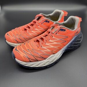 HOKA‎ One One Womens Clayton 2 Running Orange Shoes Size 9